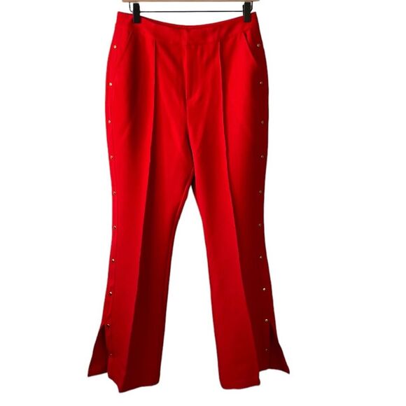 GILI True Red Side Vent Bootcut  Button Detail High Rise Pants Stretch Western - Picture 3 of 16